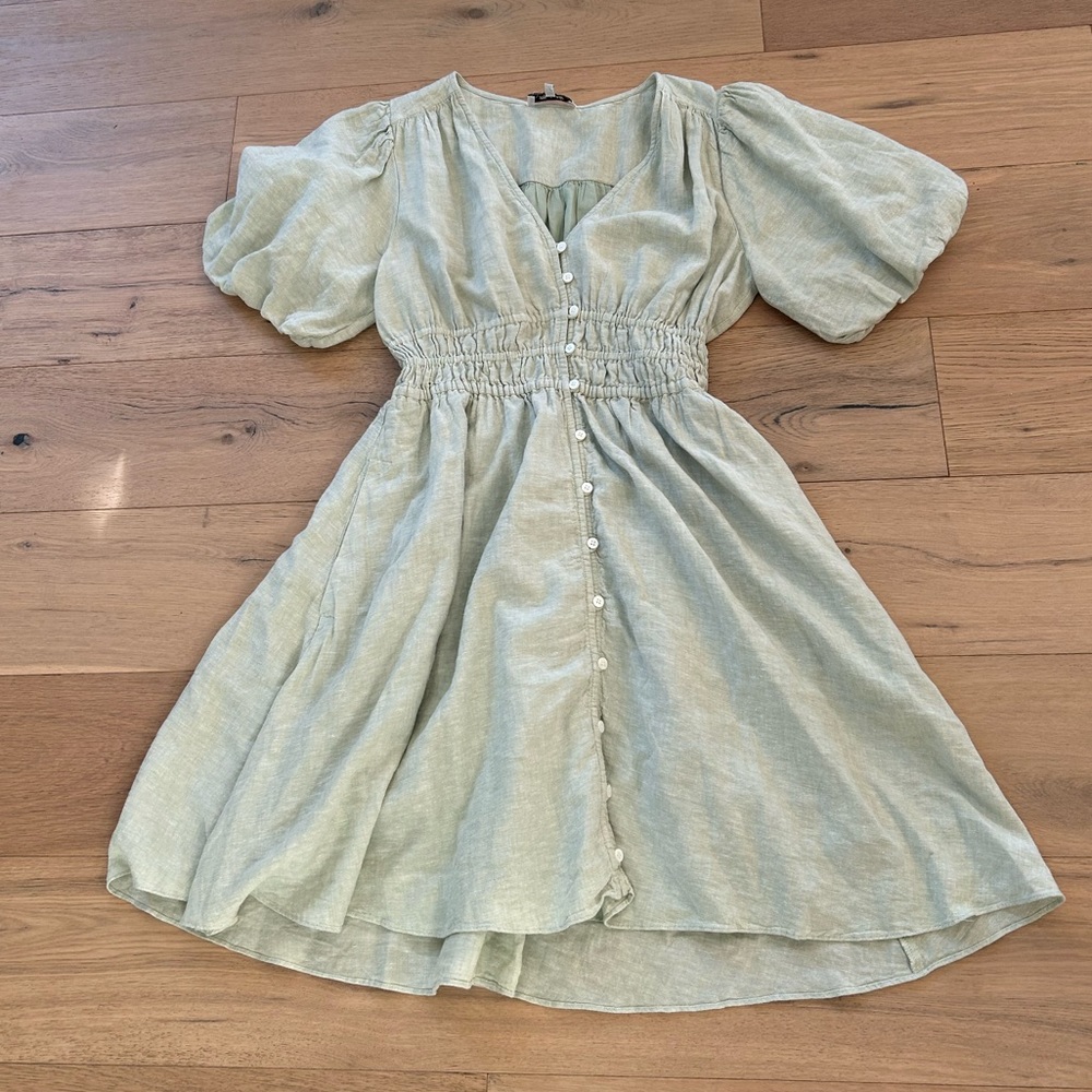 Madewell Puff Sleeve Dress - Picture 4 of 5